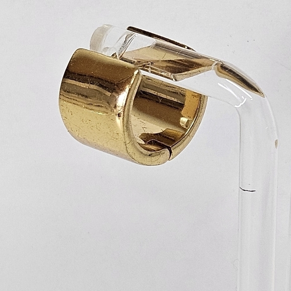 Kate Spade Gold Tone Wide Huggie Hoop Earrings - Picture 3 of 5